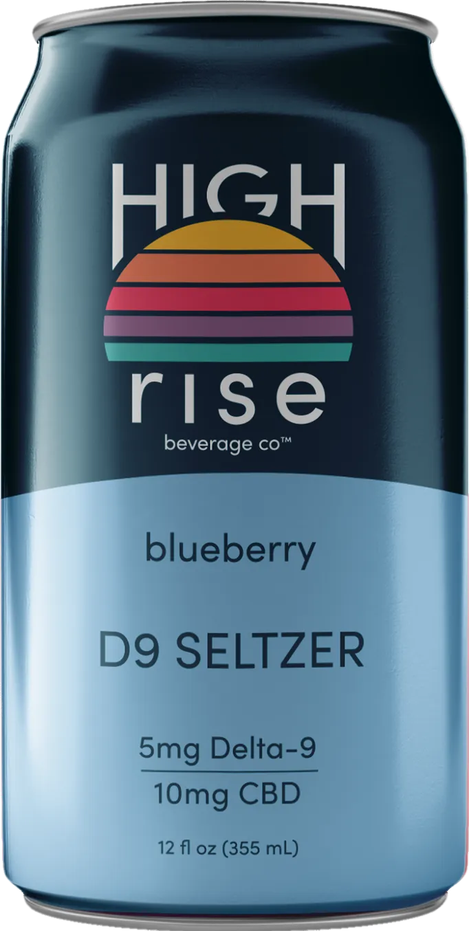 High Rise Blueberry D9 THC Seltzer 4